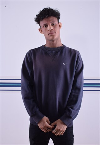FADED BLACK NIKE EMBROIDERED SWEATSHIRT