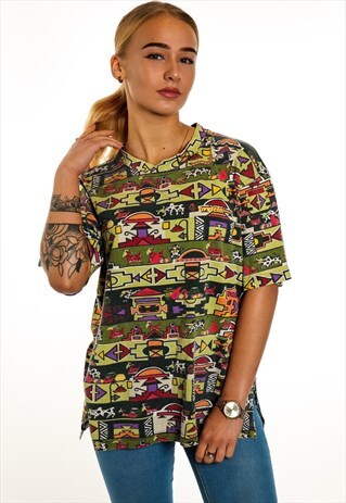 VINTAGE PATTERNED T-SHIRT T280