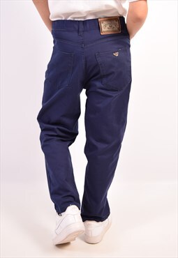 Vintage Armani Trousers Navy Blue
