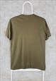 VINTAGE FRED PERRY GREEN T-SHIRT EMBROIDERED SPELL OUT SMALL
