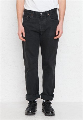 VINTAGE BLACK LEVI'S 501 FIT DENIM JEANS
