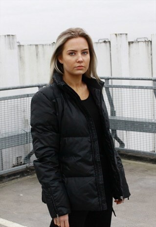 VINTAGE BLACK ADIDAS PUFFER JACKET