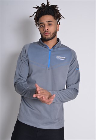VINTAGE NIKE 1/4 ZIP SWEATSHIRT GREY