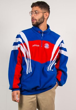 VINTAGE ADIDAS FLEECE BAYERN MUNICH 1/4 ZIP