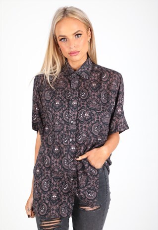 VINTAGE UNBRANDED PATTERN SHIRT S353