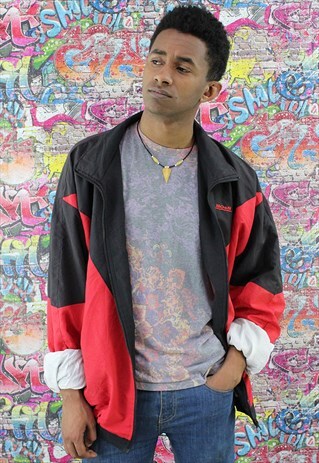 VINTAGE 90S SHELL JACKET / WINDBREAKER. UNISEX SPORTSWEAR.