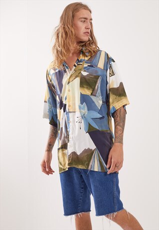 VINTAGE PATTERNED FESTIVAL SHORT SLEEVE SHIRT