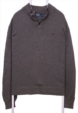 Vintage 90's Polo Ralph Lauren Jumper Button Up Knitted