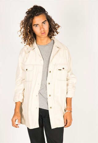VINTAGE 80S LEE DENIM LONG JACKET / R080