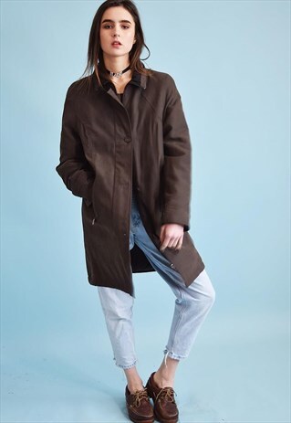 VINTAGE 80'S RETRO MOMS JACKET PARKA COAT MAC