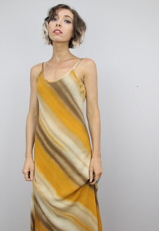 VINTAGE 90S PATTERNED SUMMER MAXI DRESS