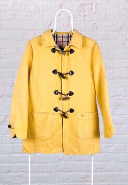 Vintage Burberry Duffle Jacket Nova Check Yellow Women's M