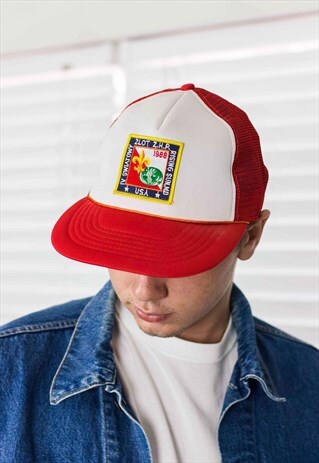 VINTAGE BOY SCOUT TRUCKER HAT LOGO 90S X 2.4
