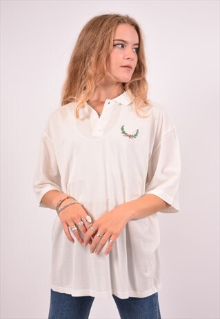 VINTAGE DIADORA POLO SHIRT WHITE