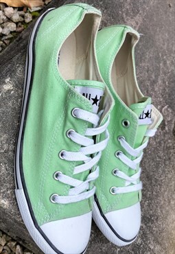 Mint Green Chuck Taylor Converse Trainers UK7.5