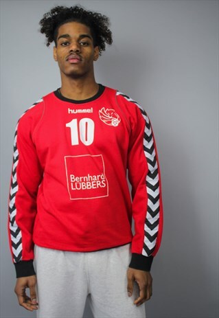 VINTAGE HUMMEL RED CREW NECK SWEATSHIRT