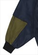 GORPCORE VARSITY JACKET GRUNGE PUNK BOMBER IN BLUE GREEN