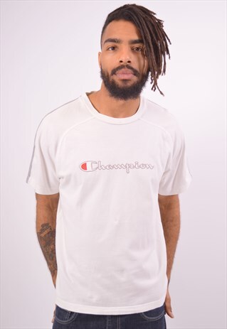 VINTAGE CHAMPION T-SHIRT TOP WHITE