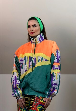 JOKER ORANGE 90S FRESH WINDBREAKER NEON JACKET VINTAGE