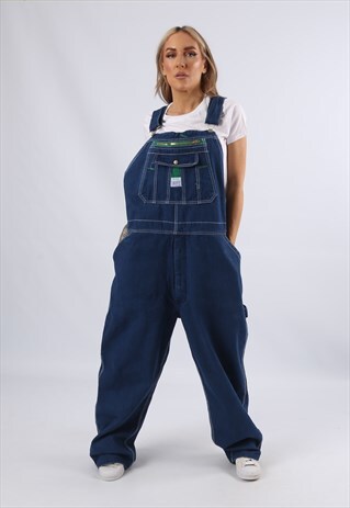VINTAGE LIBERTY DENIM DUNGAREES PLUS SIZE UK 20 (9AI)