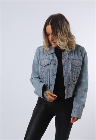 TOMMY HILFIGER DENIM JACKET OVERSIZED FITTED UK 14 (BXM)