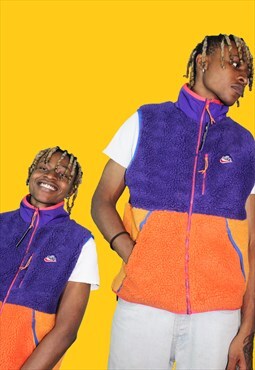 RARE Deadstock Y2K Purple Abstract Nike Sleeveless Jacket