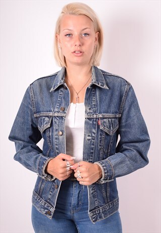 LEVI'S WOMENS VINTAGE DENIM JACKET MEDIUM BLUE 90S