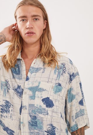 VINTAGE PATTERNED FESTIVAL SHORT SLEEVE SHIRT