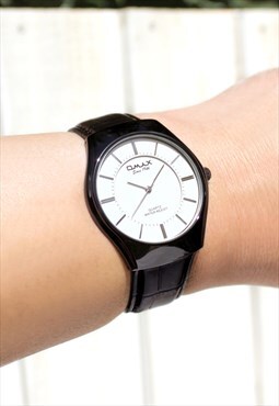 Omax Slim Black Watch