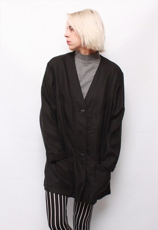 VINTAGE 90' ELEGANT CLASSIC BLACK JACKET