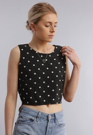 VINTAGE POLKA DOT CROP TOP Z803