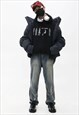 FLAME PATCH SHOES EDGY HIGH FASHION SQUARE TOE GRUNGE BOOTS