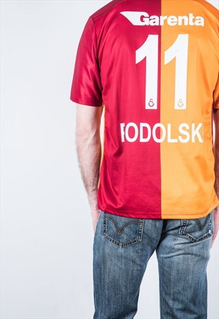 NIKE VINTAGE 1990S RED AND ORANGE FOOTBALL SHIRT