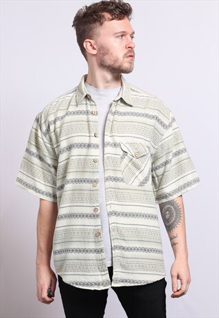 VINTAGE AZTEC PATTERNED SHIRT