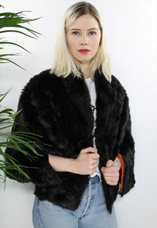 VINTAGE FAUX FUR THROW