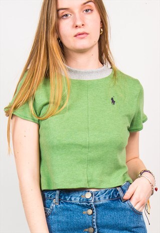 RALPH LAUREN T-SHIRT CROP TOP