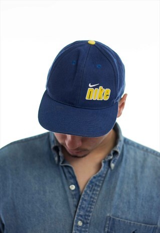 VINTAGE NIKE LOGO BASEBALL CAP HAT 90S X 3.5