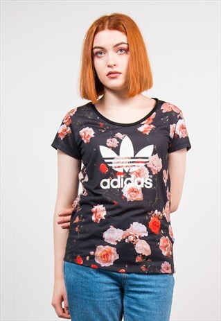 ADIDAS FLORAL PATTERN T-SHIRT