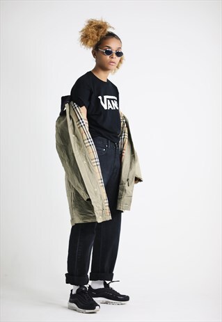 RARE BURBERRY VINTAGE NOVA CHECK LINED JACKET / COAT