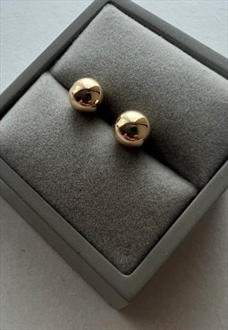 9ct yellow gold 7mm ball stud earrings