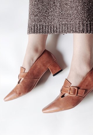 MAGIC LEATHER PUMPS - BROWN