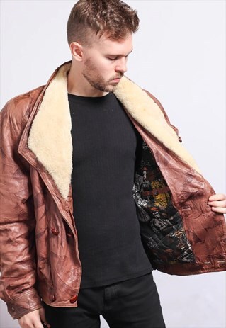 VINTAGE LEATHER AVIATOR JACKET
