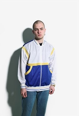 Old School bomber jacket multi colour sports track top 90s