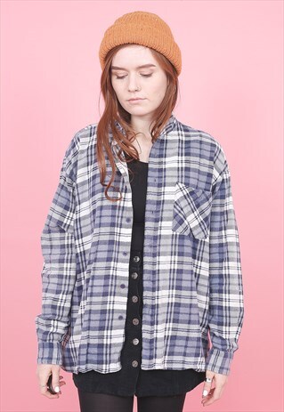 VINTAGE CHECK FLANNEL SHIRT /E2180