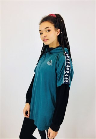 VINTAGE KAPPA HOODED TOP