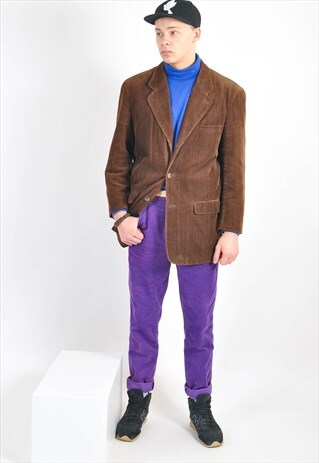VINTAGE 90'S CORDUROY JACKET IN BROWN