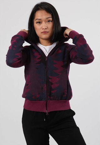 VINTAGE NIKE EMBROIDERED LOGO ZIPPED HOODIE