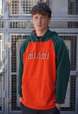 Vintage NCAA Miami Hurricanes Orange Hoodie