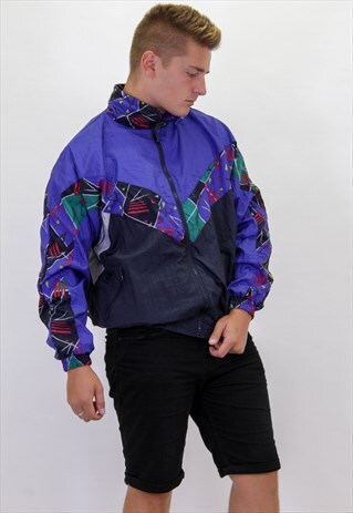 VINTAGE FESTIVAL PATTERN SHELL JACKET