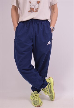 VINTAGE ADIDAS TRACKSUIT TROUSERS BLUE